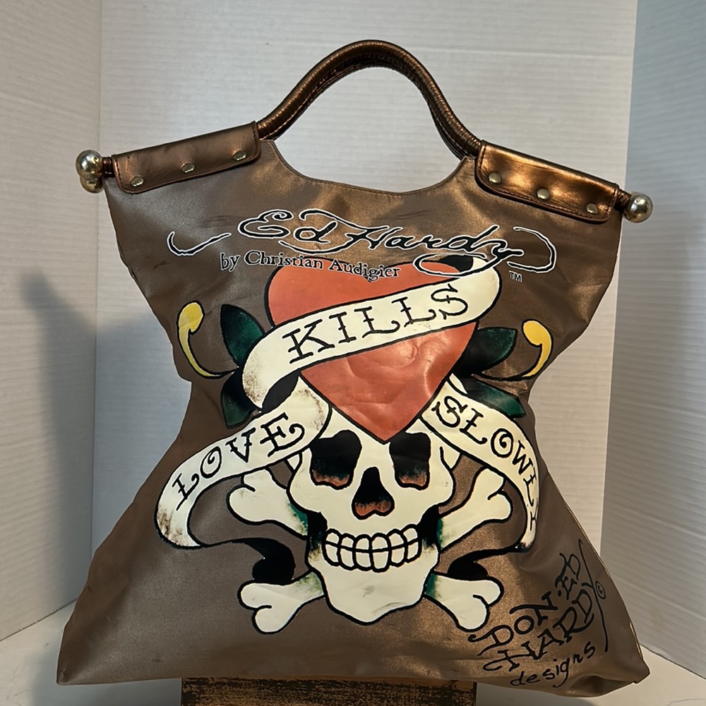 Ed Hardy-Vintage Y2K -Handbag -LOVE KILLS SLOWLY